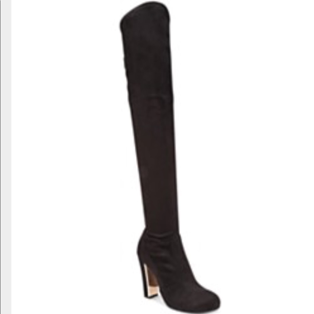 Material Girl:  Size 10M ThighHigh Black Boots